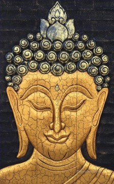 仏教徒 Painting - 仏頭彫刻スタイル仏教